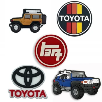 5 Pieces combo Shoe Charms Men and Women Clog Sandal Decorations For Toyota FJ CRUISER Enthusiasts