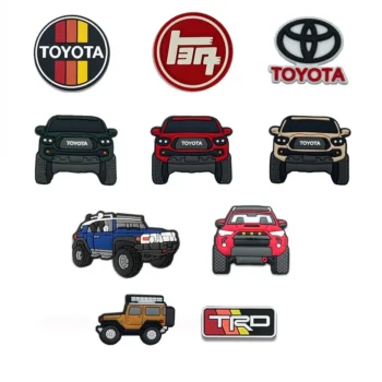 Off Road 4x4 Combo (10 Pcs) charm for clog shoes, wristband, bracelet, decoration for Men, Women and Kids for Toyota Enthusiasts